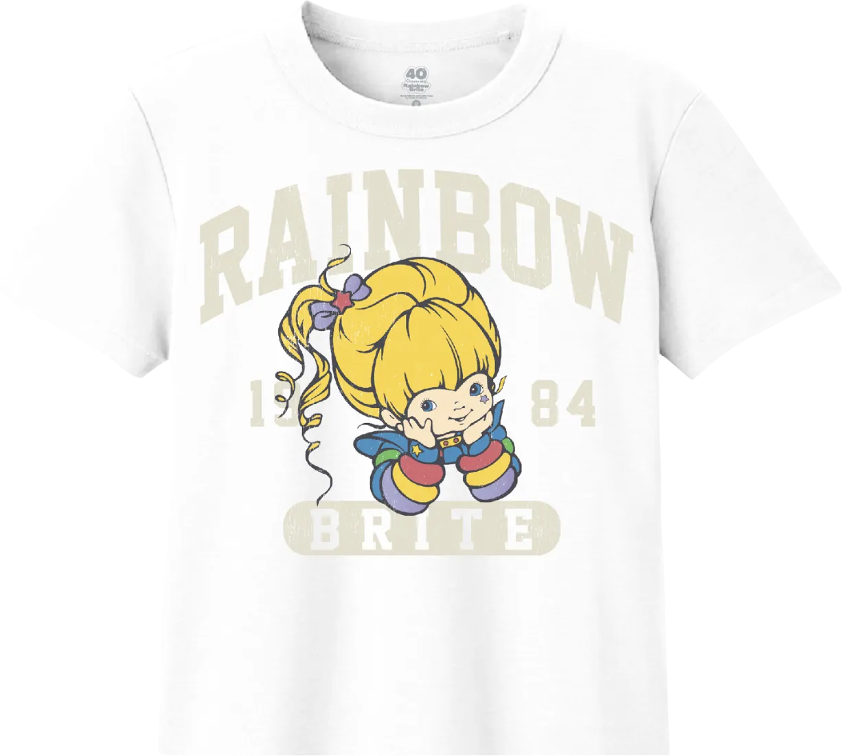 1984 Rainbow Brite Crop Top
