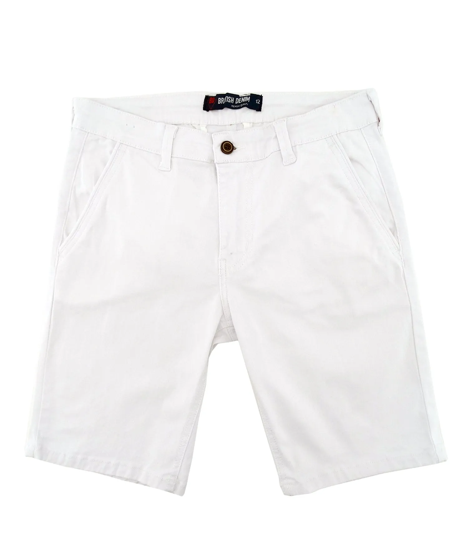 AB13242, Boy's British Denim, Bermuda Solid Stretch Shorts