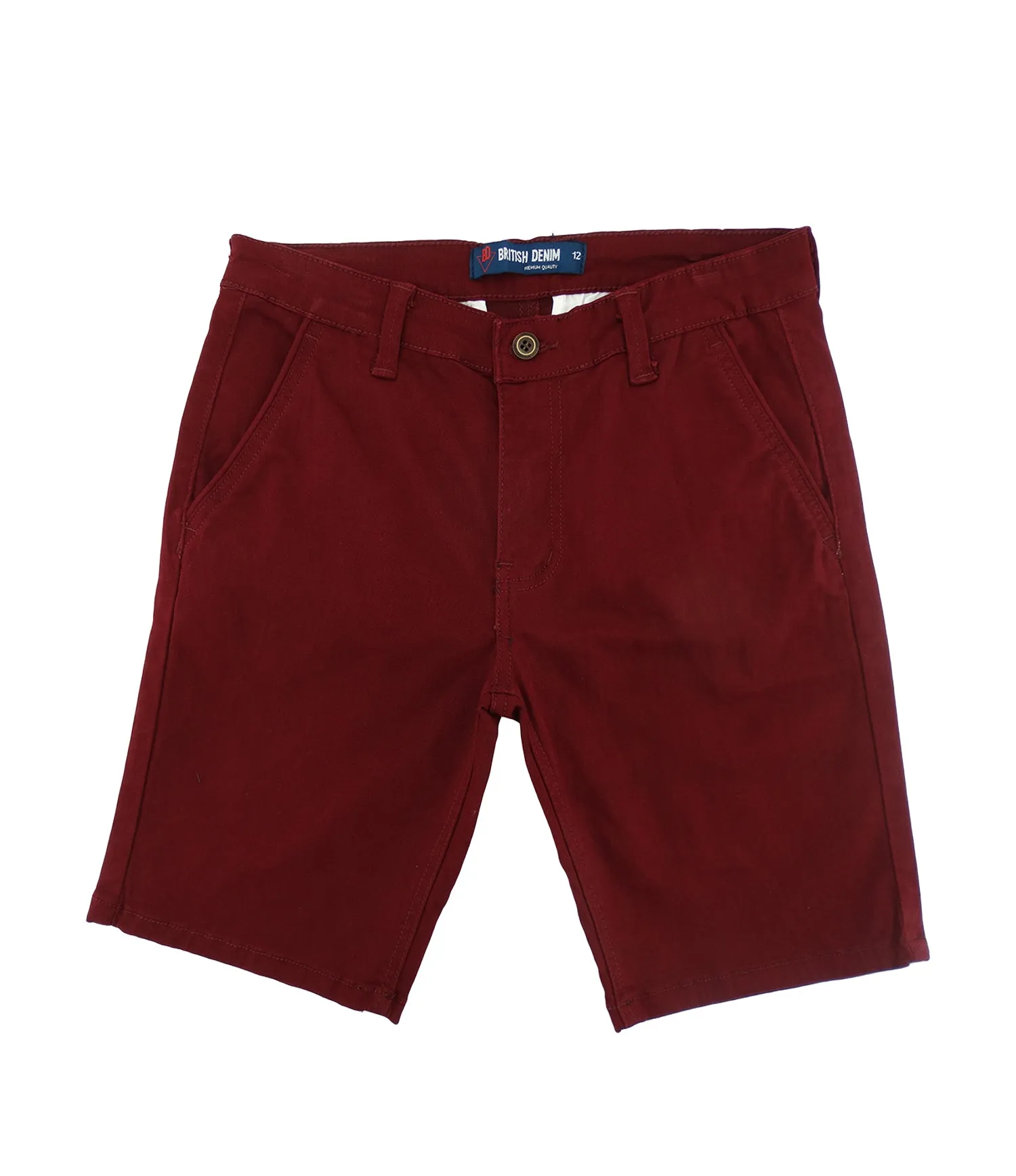 AB13242, Boy's British Denim, Bermuda Solid Stretch Shorts