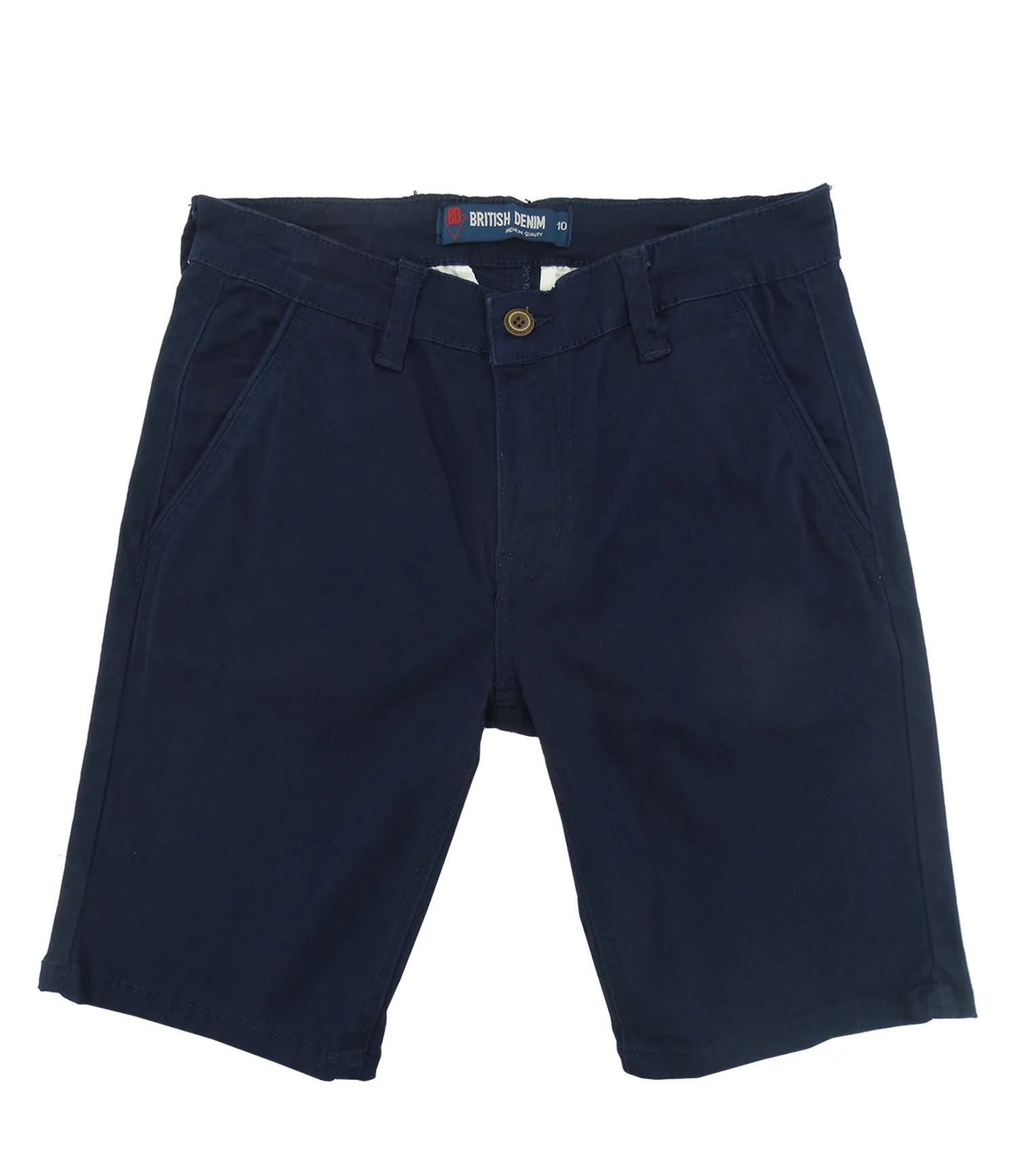 AB13242, Boy's British Denim, Bermuda Solid Stretch Shorts