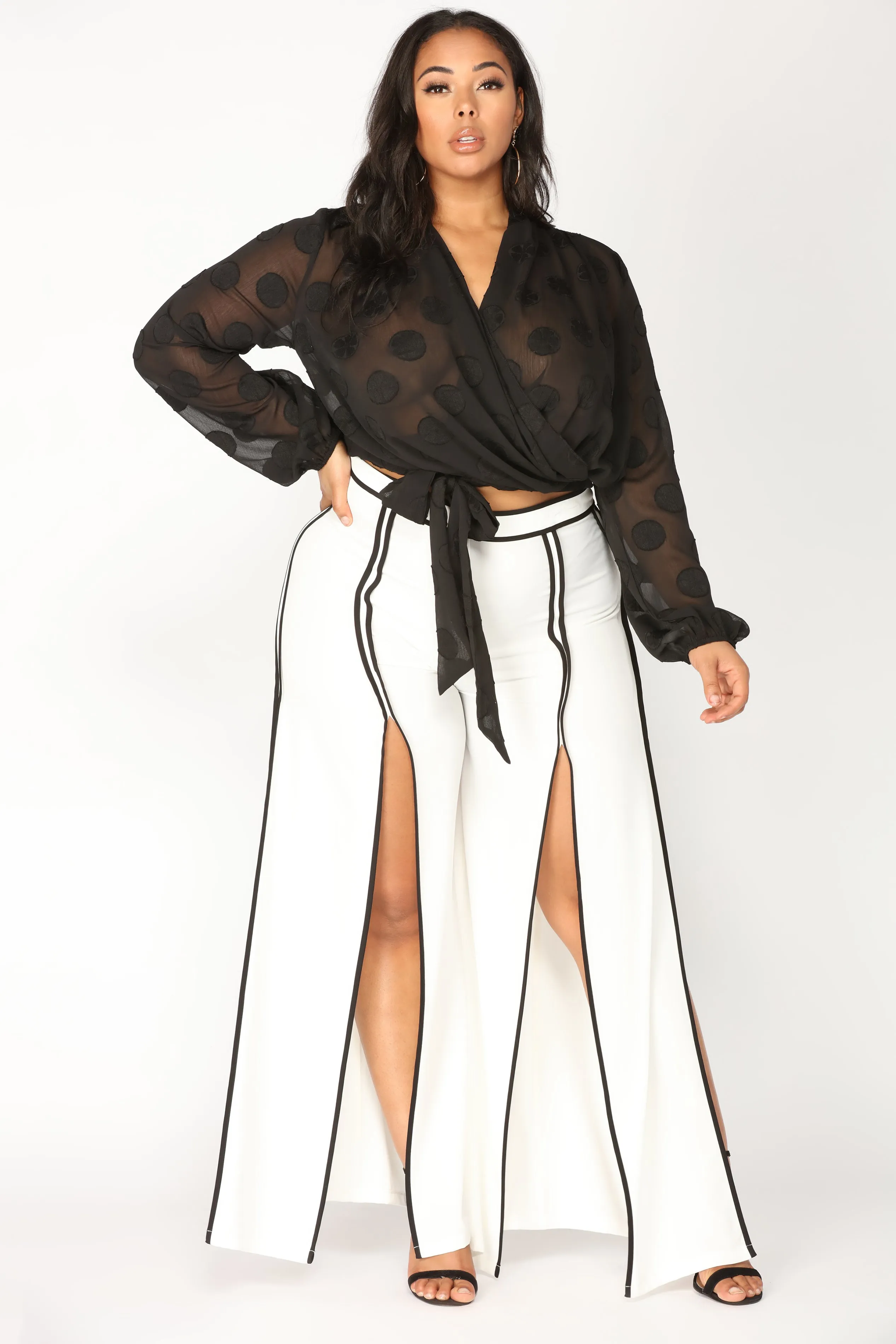 After Thought Polka Dot Top - Black