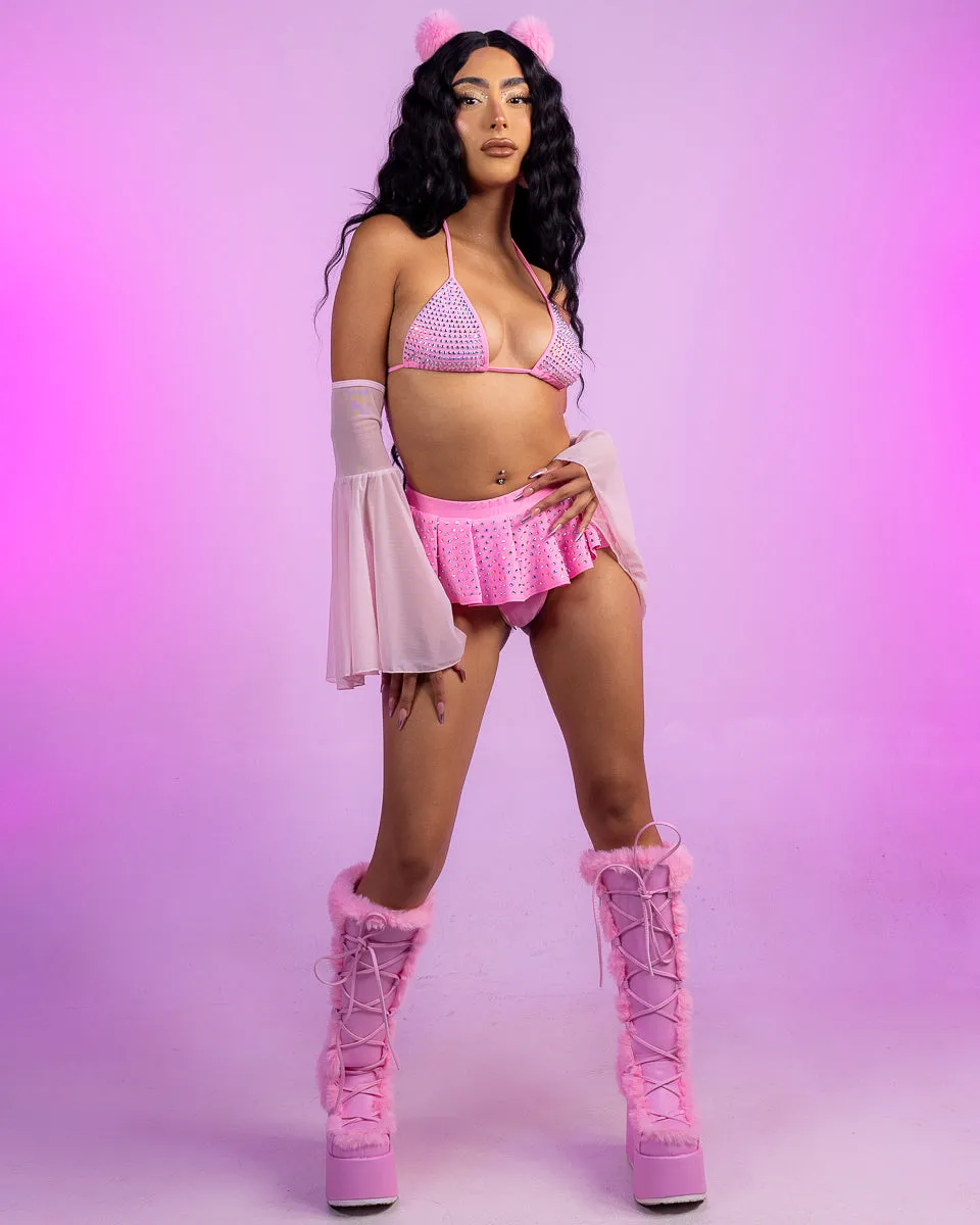 Baby Pink Dolled Up 2pc Skirt Set