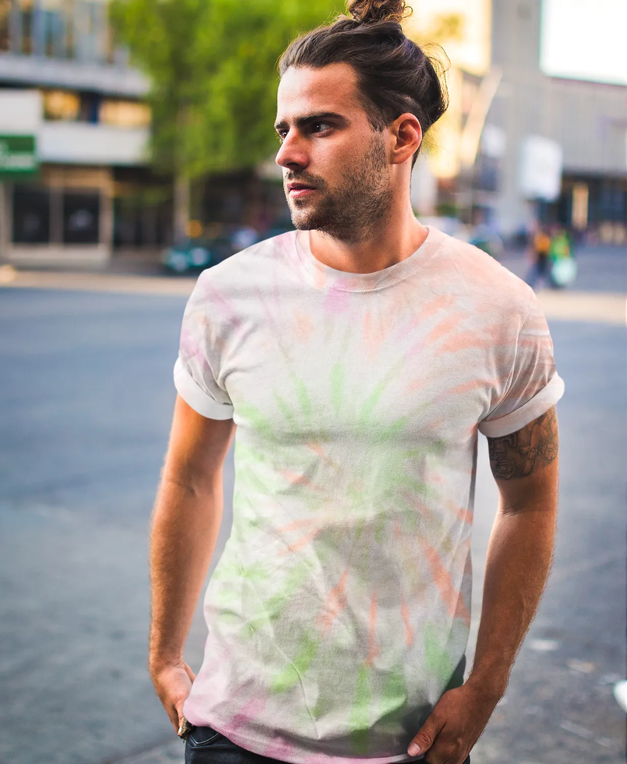 Bahama-Sunset Tie Dye Mens T-Shirt