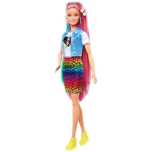 Barbie Leopard Rainbow Hair Doll