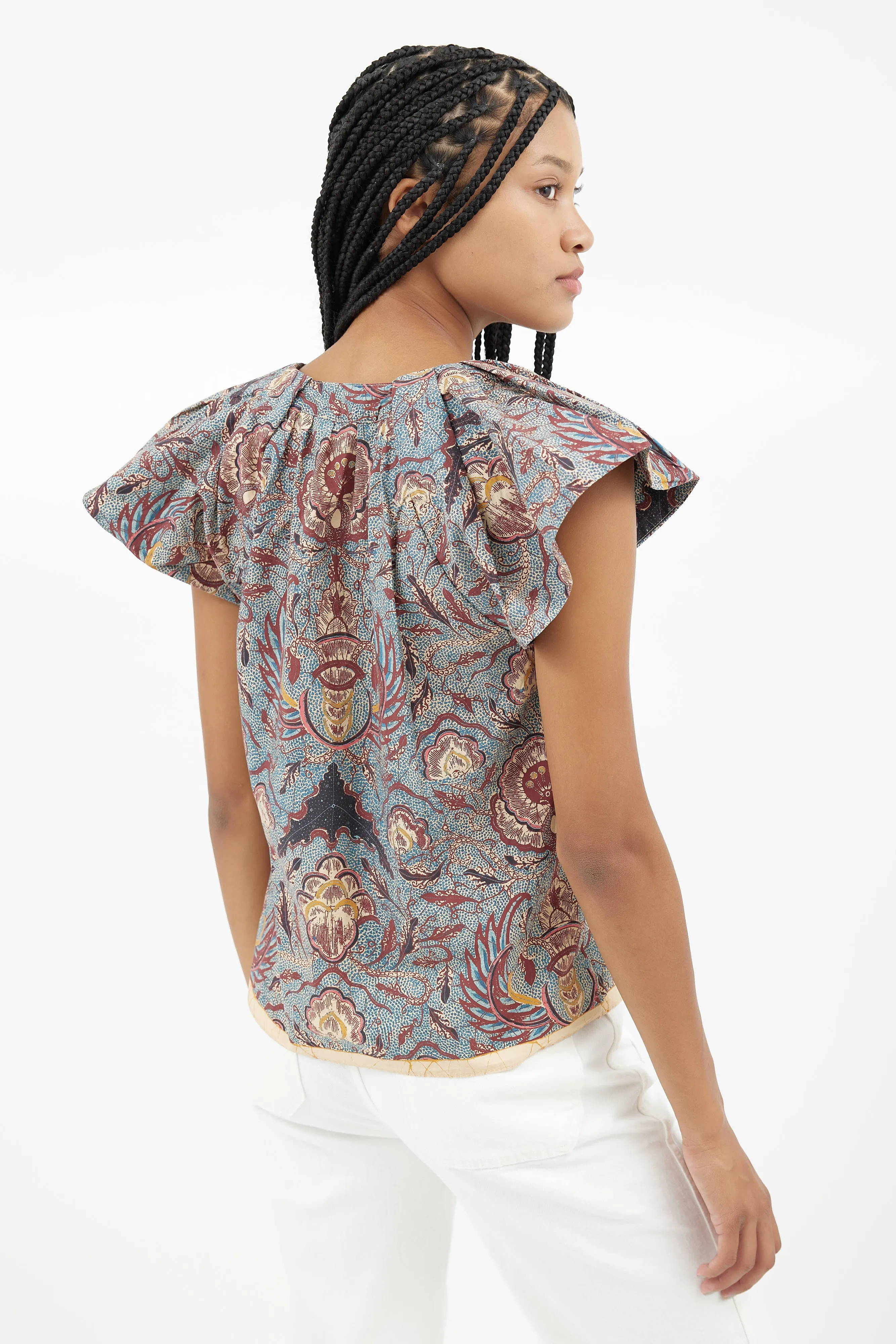 Blue & Multi Print Blouse