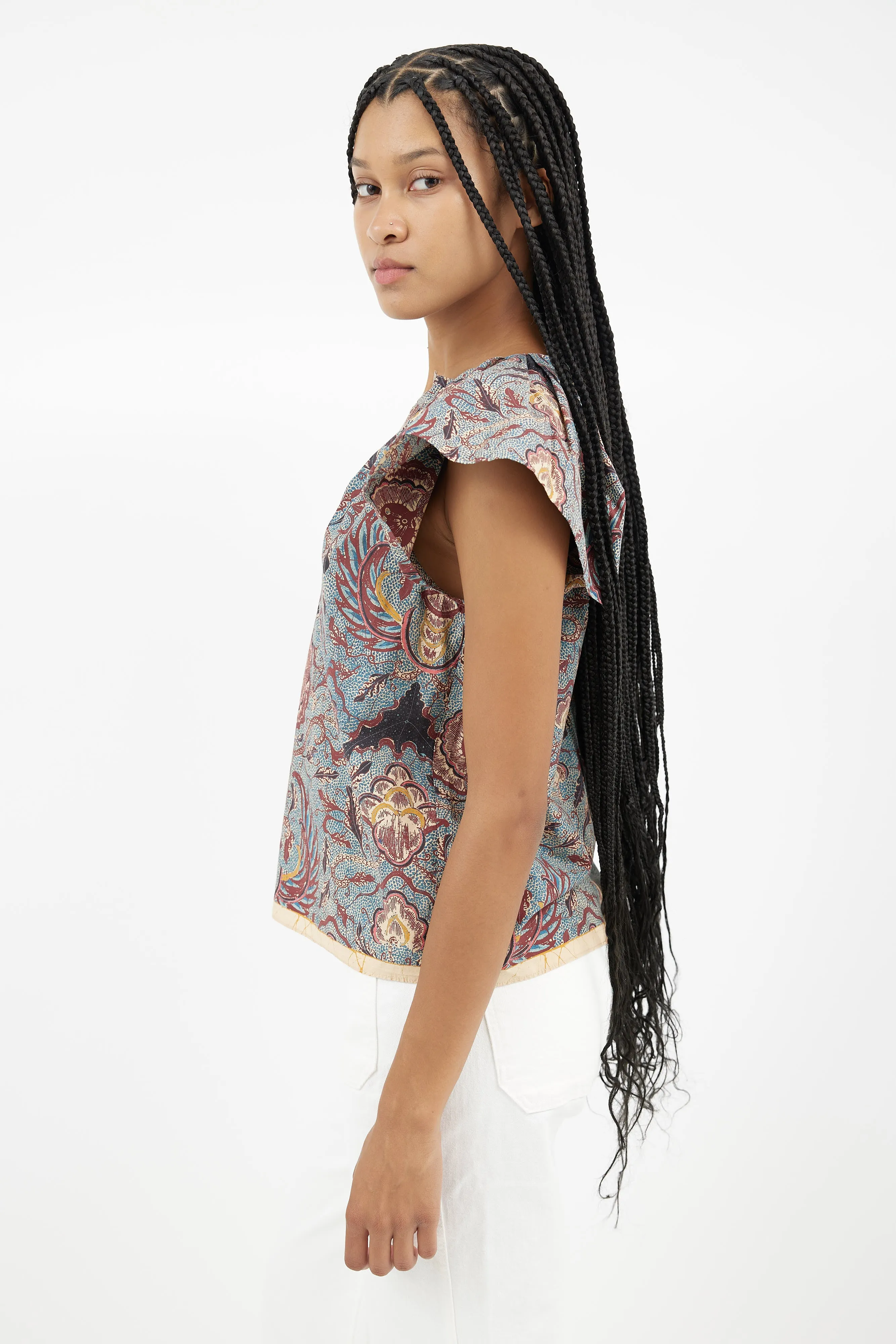 Blue & Multi Print Blouse