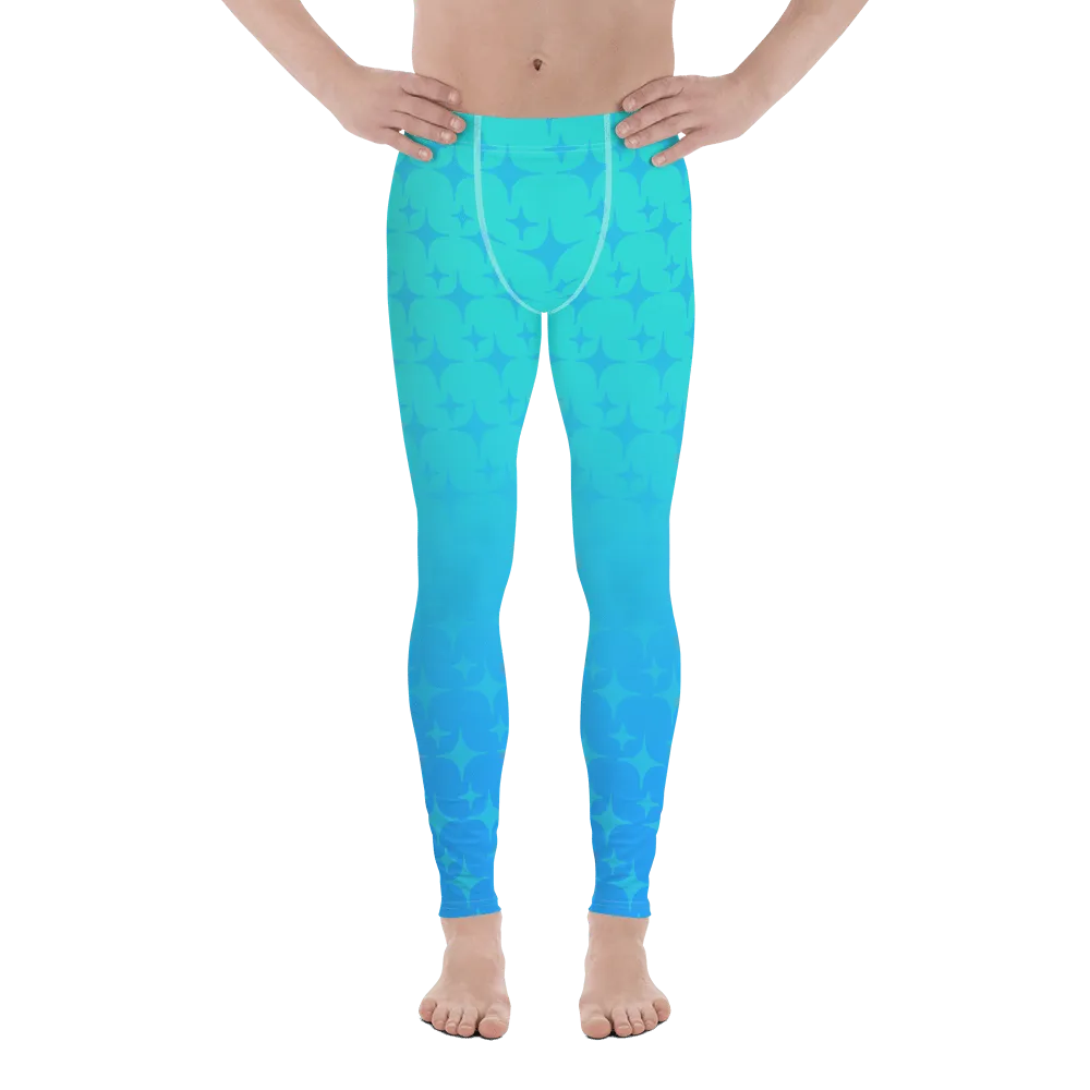Blue Ghost Sparkle Leggings (Men's XS-3XL)