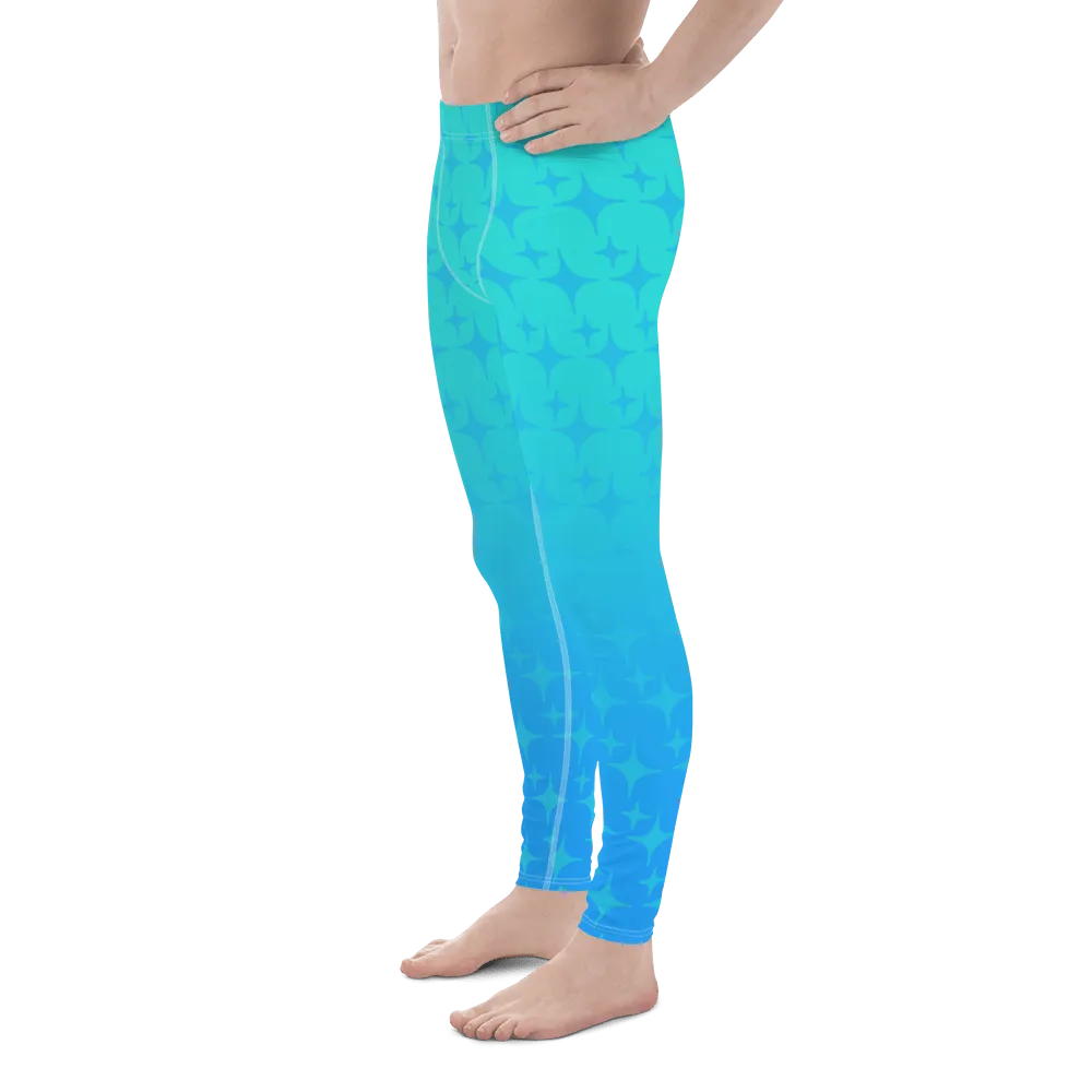 Blue Ghost Sparkle Leggings (Men's XS-3XL)