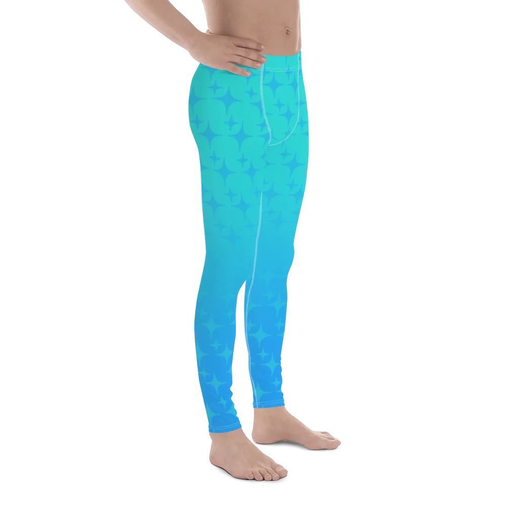 Blue Ghost Sparkle Leggings (Men's XS-3XL)