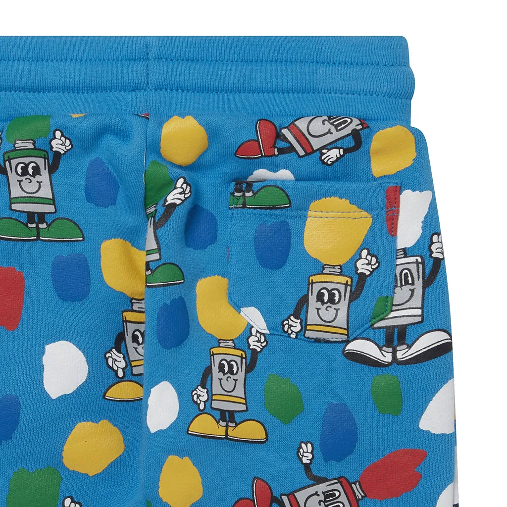 Blue Spray Can Joggers