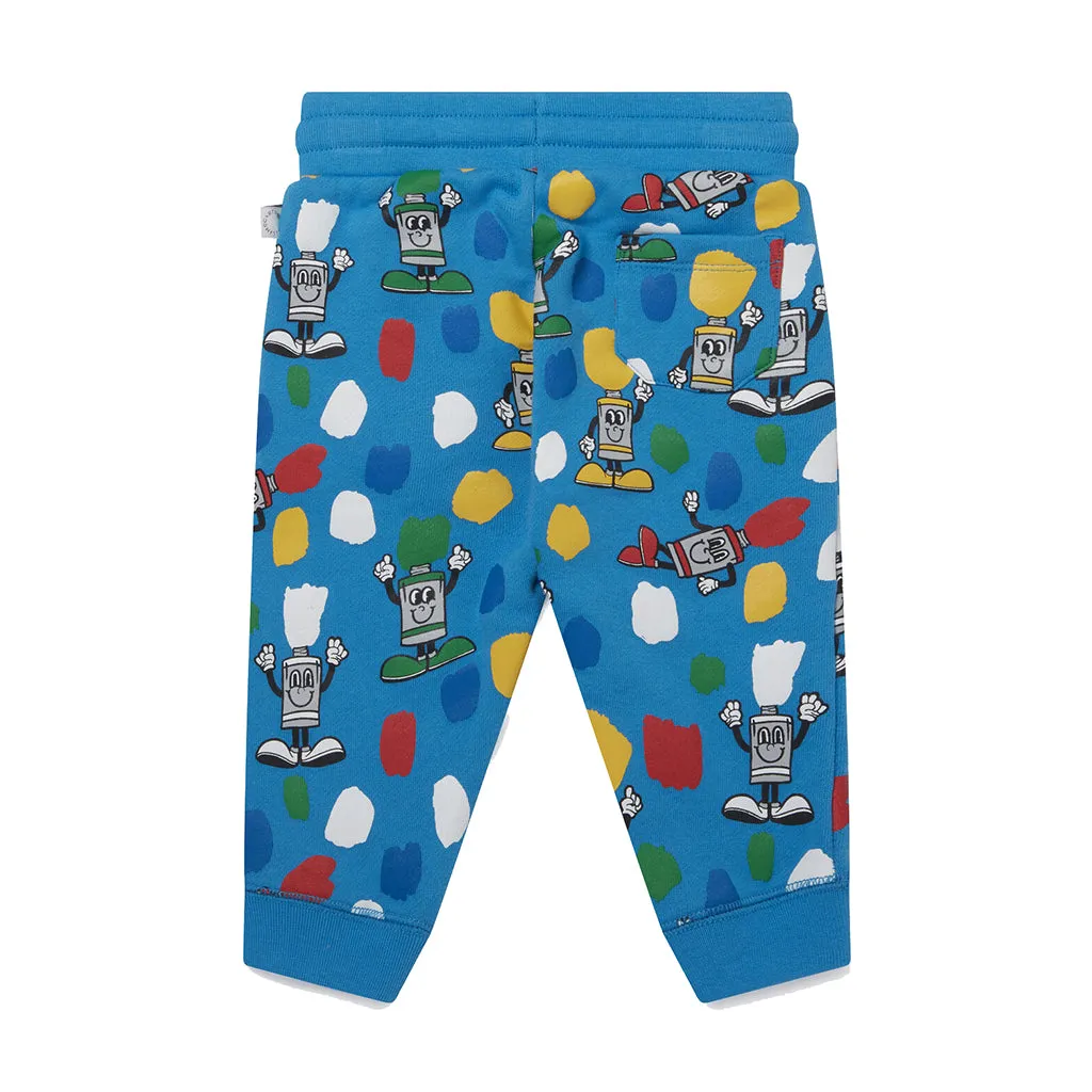Blue Spray Can Joggers