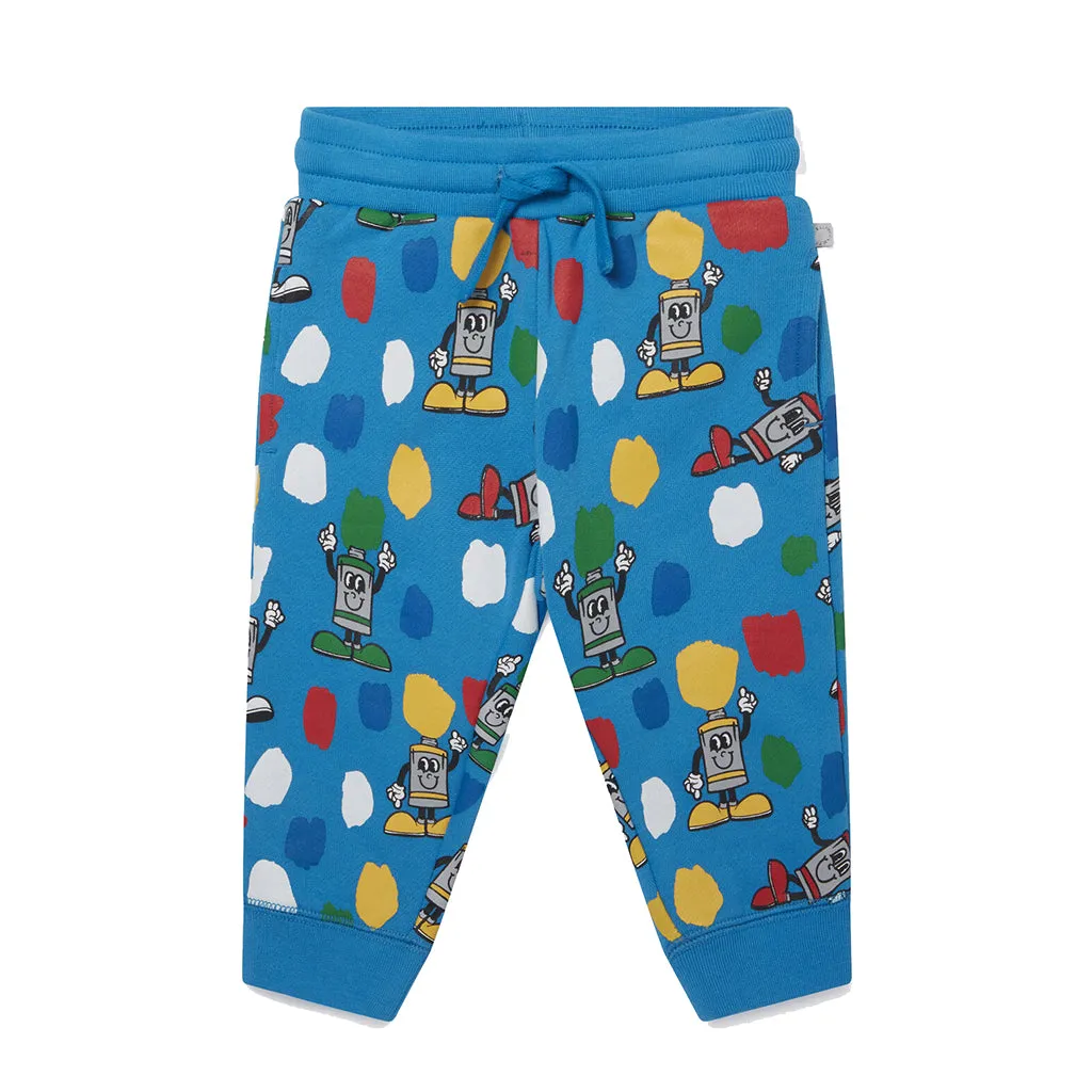 Blue Spray Can Joggers