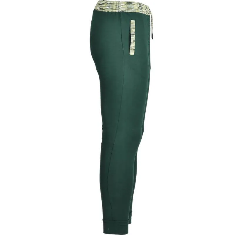 Boys Green Space-Dye Trim Cotton Tracksuit