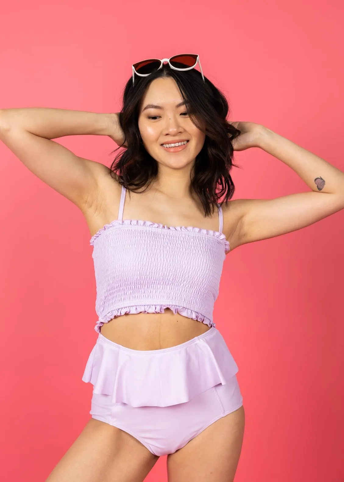Bright Lilac | Peplum Bottoms