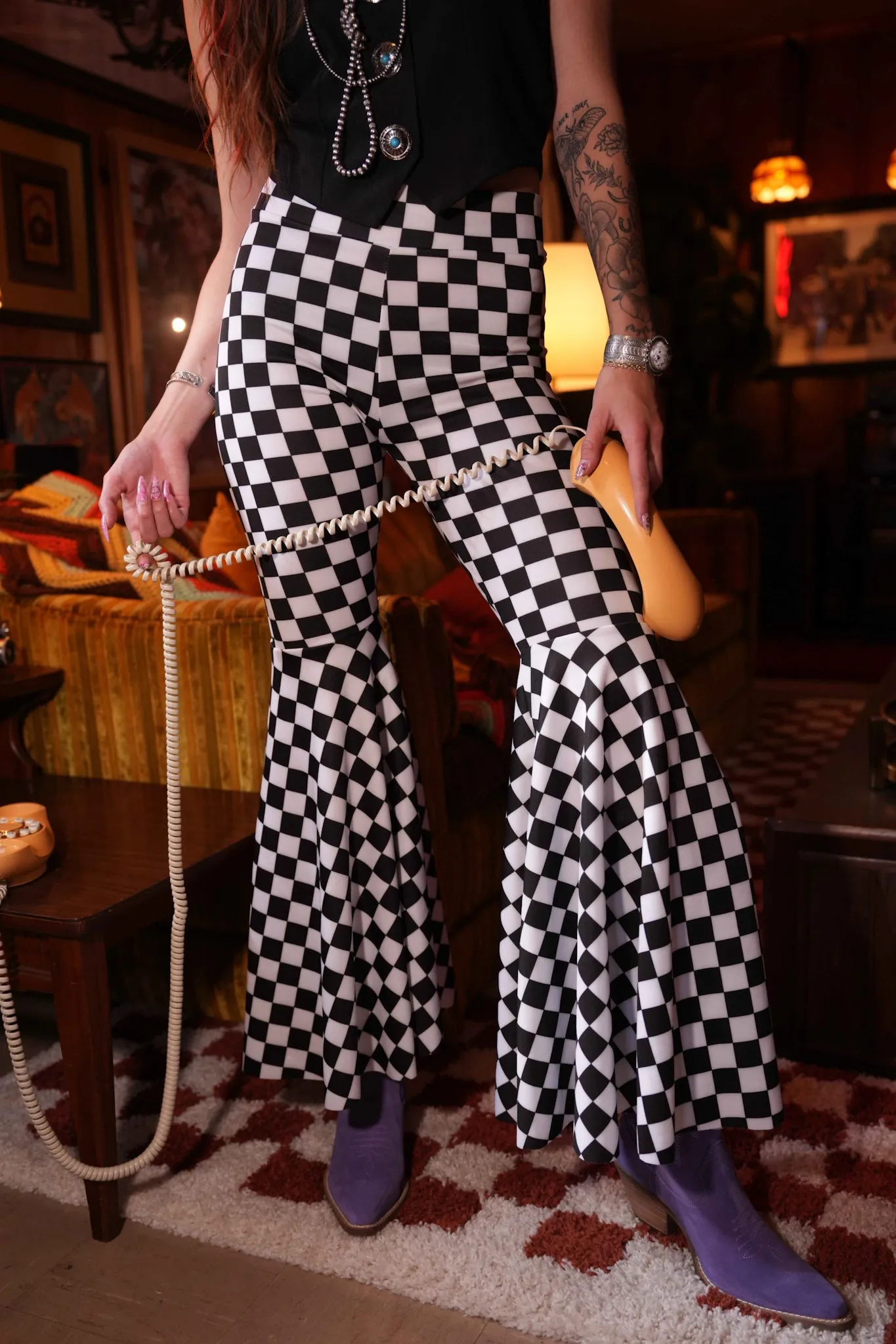 Checker Stretchy Boho Bells