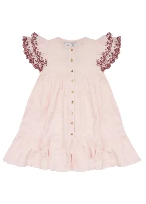 Christmas Bells Dress-Peppermint Pink