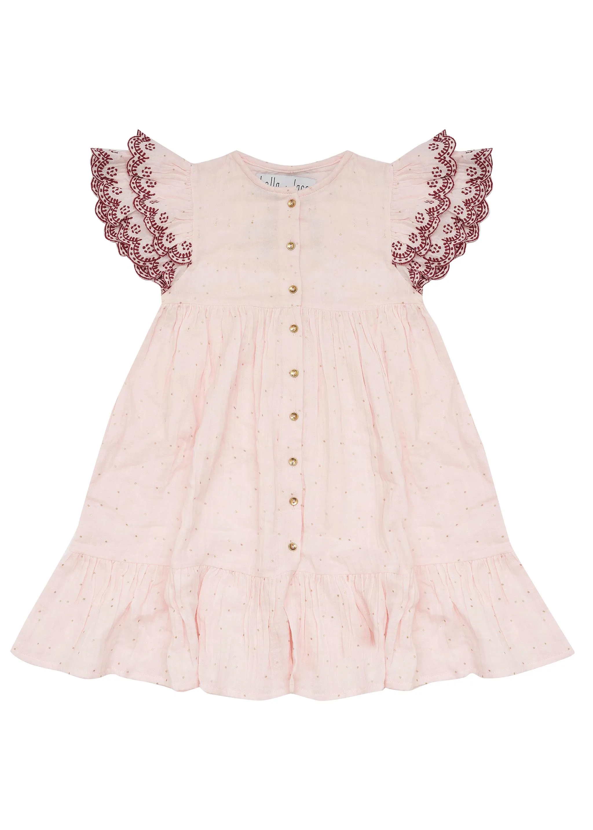 Christmas Bells Dress-Peppermint Pink