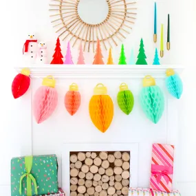 Christmas Light bulb honeycomb set