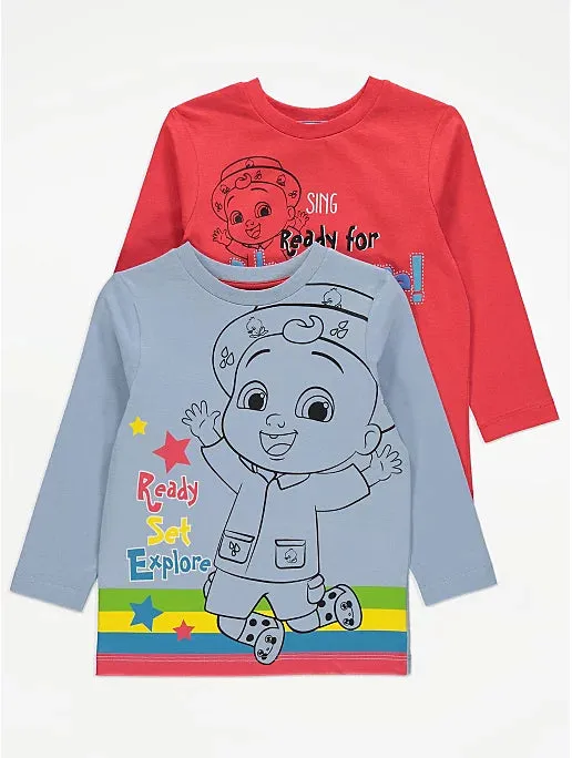 CoComelon Long Sleeve Tops 2 Pack