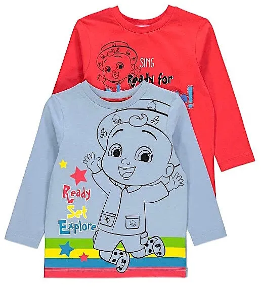 CoComelon Long Sleeve Tops 2 Pack