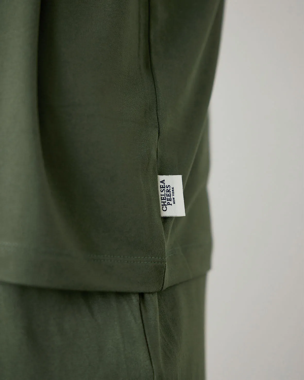 Crew Neck Long Pyjama Set - Sage
