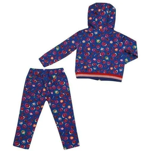Girls Blue 3 Piece Tracksuit