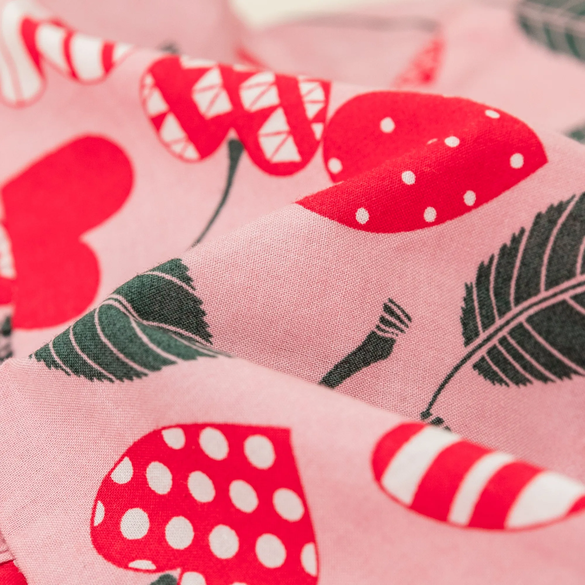Heart Printed Ruffle Bustier Top