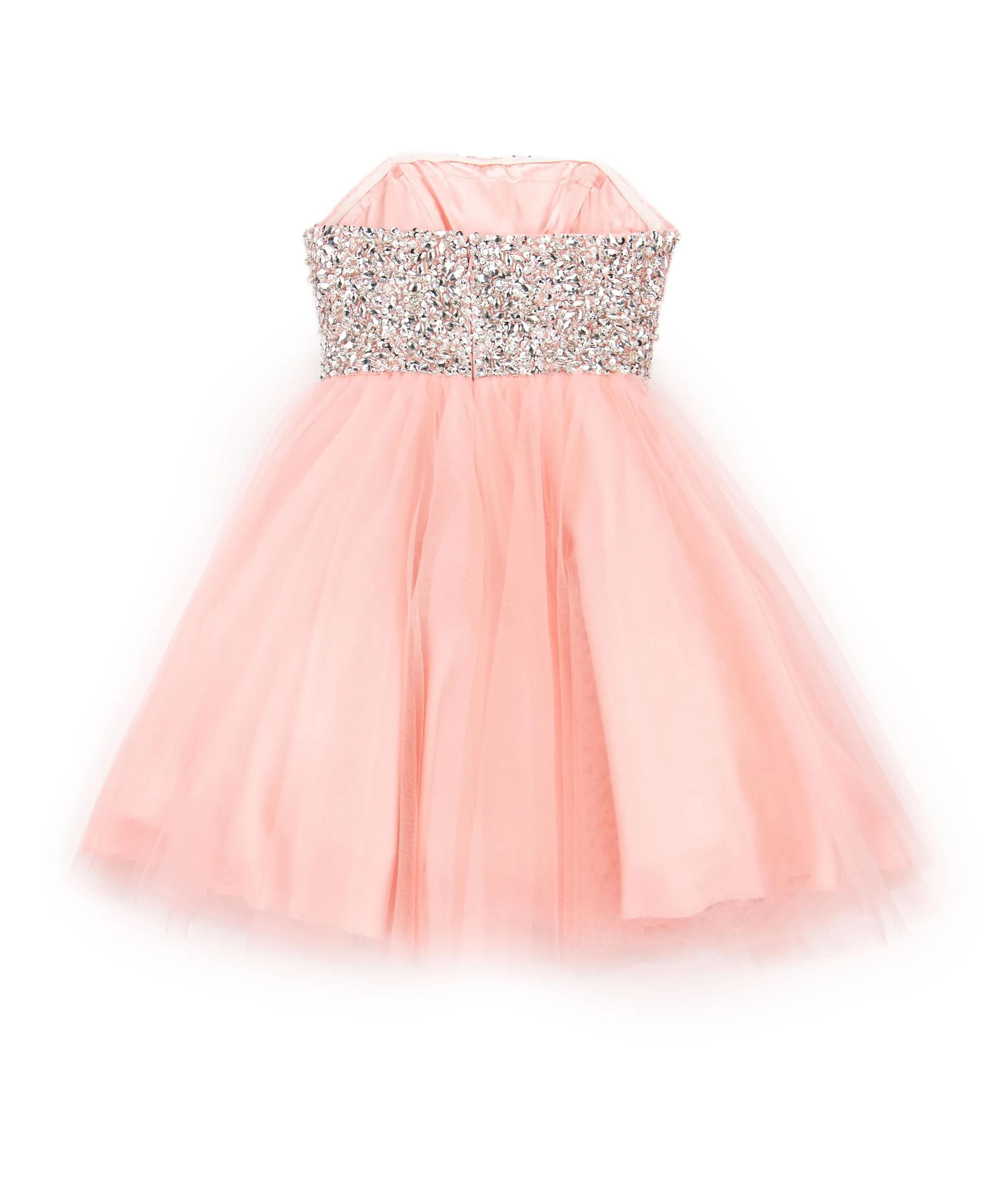 Jovani Juniors Blush Ulla Crystal Tulle Dress