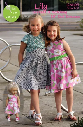 Lily Dresses & Matching Doll Dresses Sewing Pattern