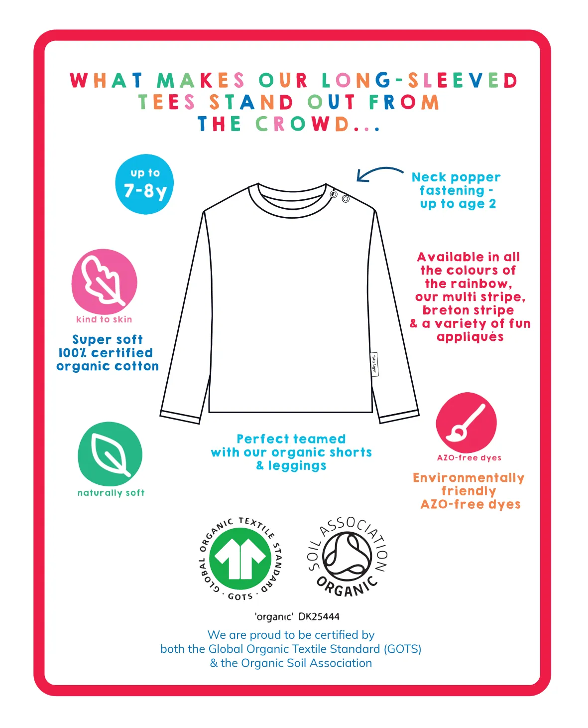 Organic Basic Long-Sleeved T-Shirt Bundle (5-6y / 116cm)