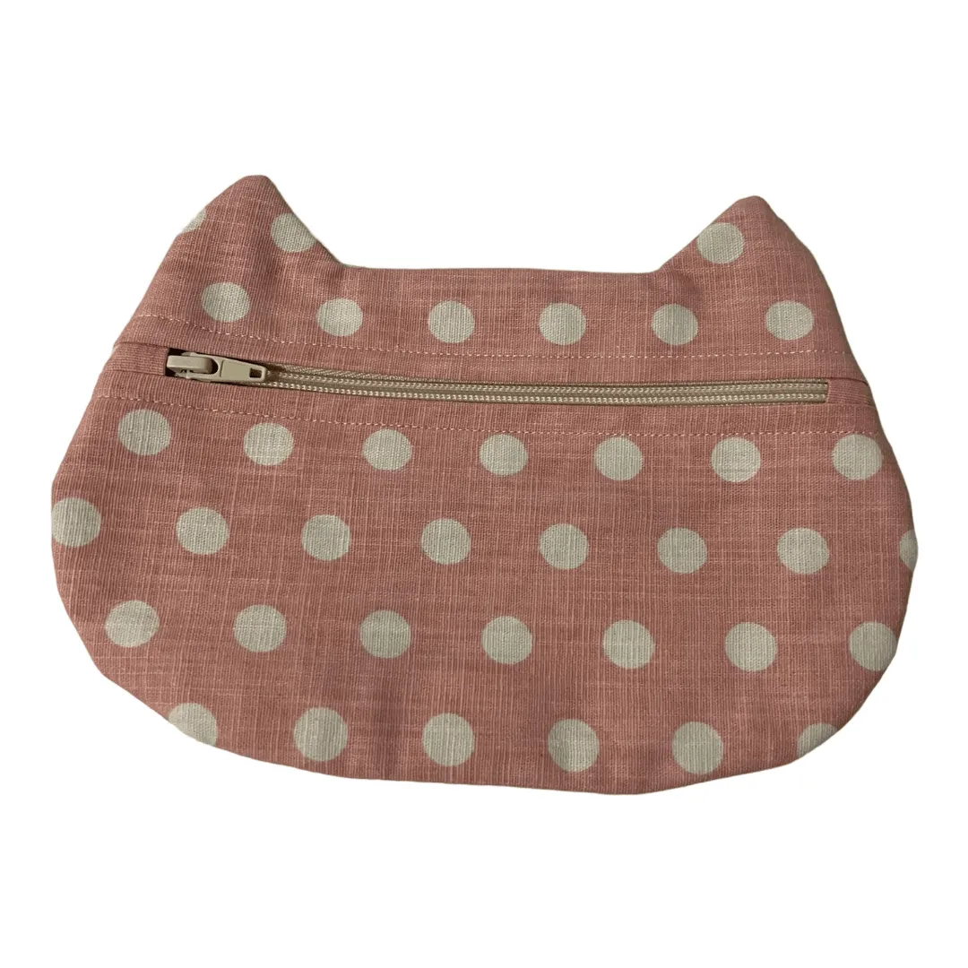 PINK CAT ZIPPER BAG