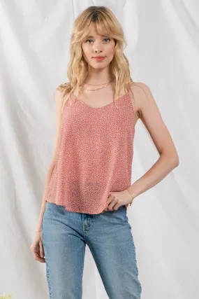 Polka Dot Spaghetti Strap Tank