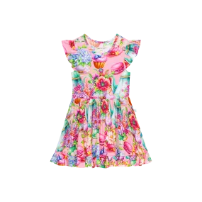 Posh Peanut Elizabeth Cap Sleeve Ruffled Twirl Dress