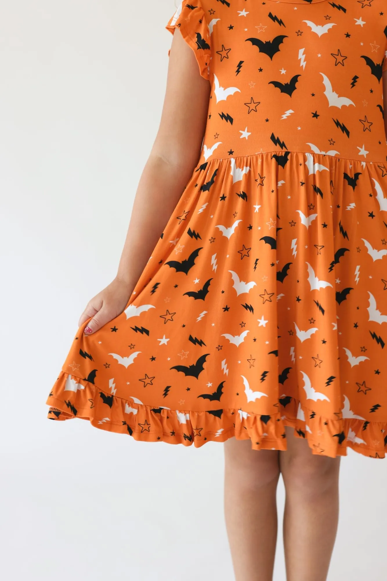 Posh Peanut Hendrix Cap Sleeve Ruffled Twirl Dress