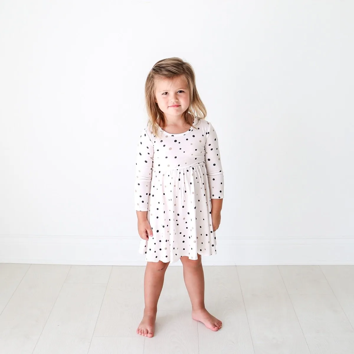 Posh Peanut Jamie Polka Dot L/S Twirl Dress