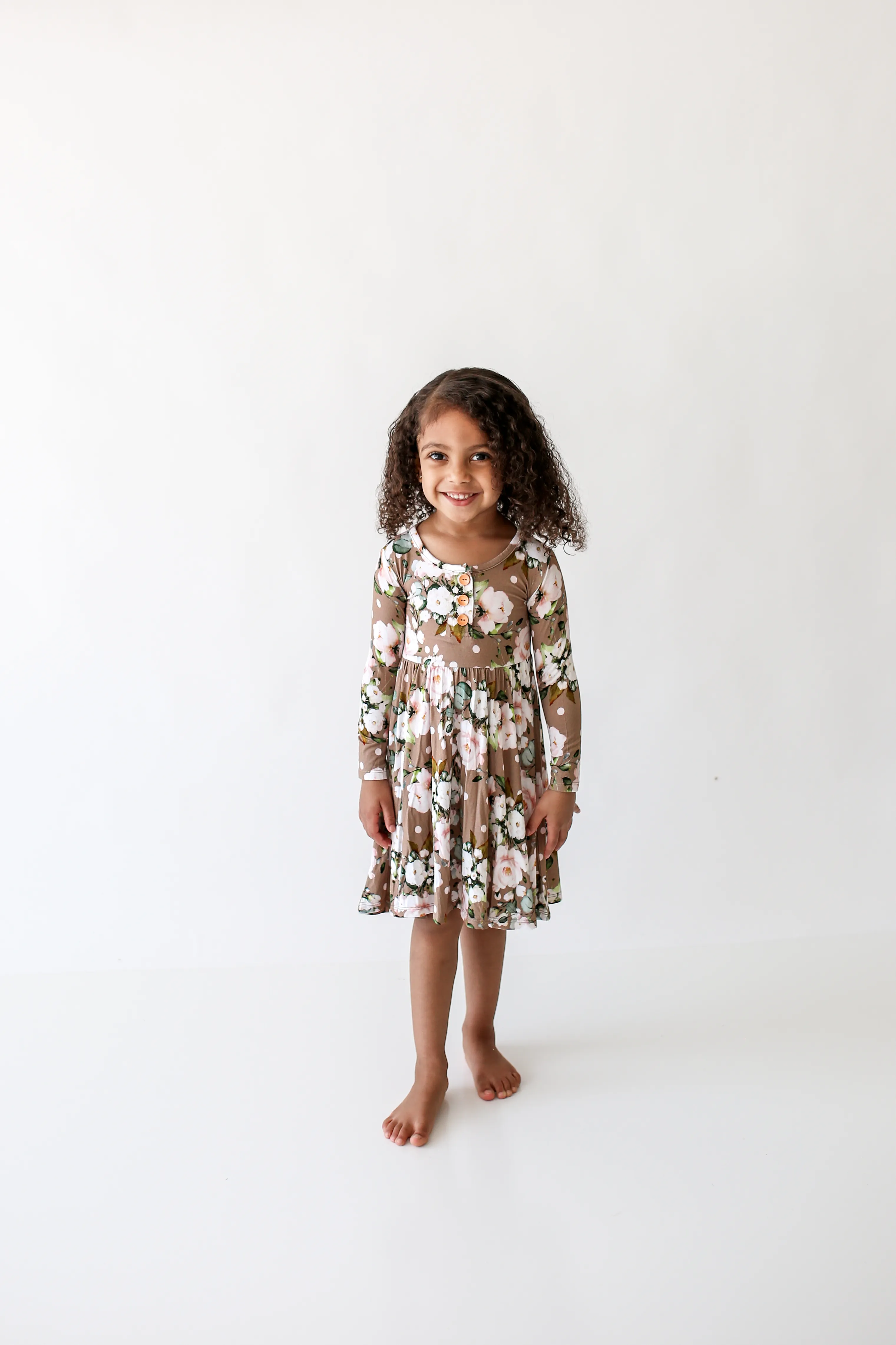 Posh Peanut Leona Henley Twirl Dress