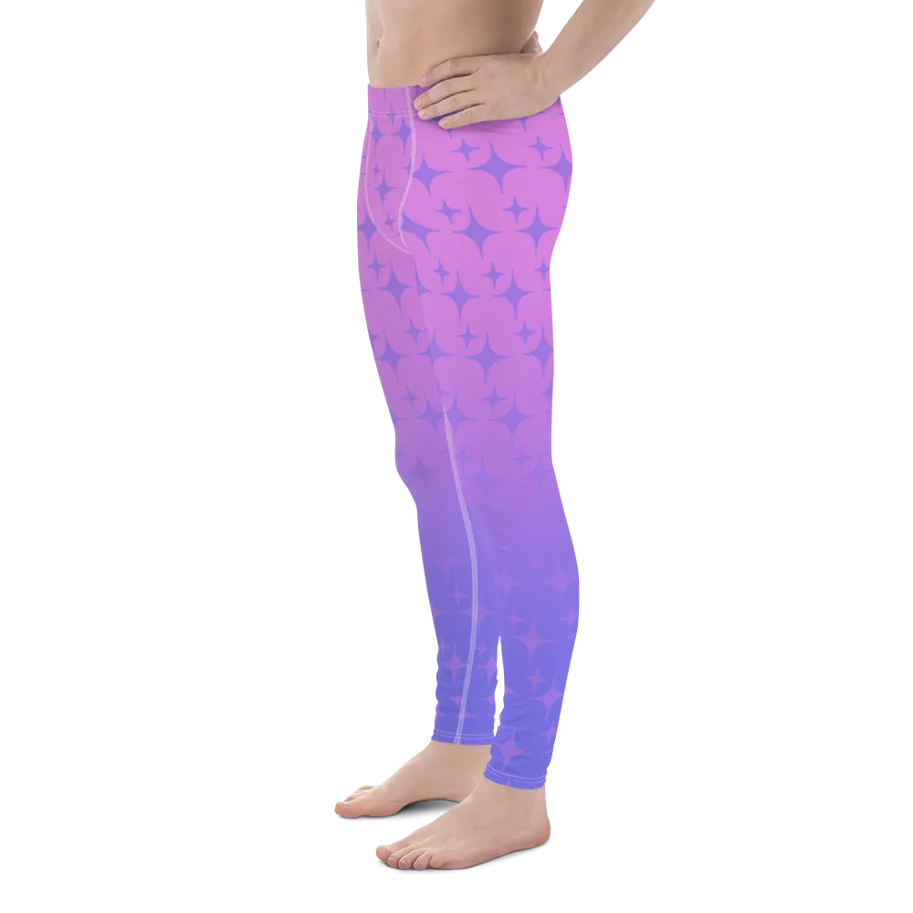 Purple Ghost Sparkle Leggings (Men's XS-3XL)
