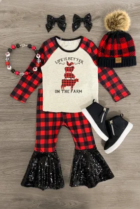 "Life Is Better On The Farm" Bell Bottom Set