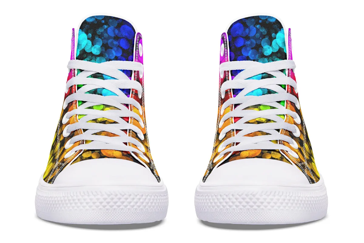 Rainbow Bubbles High Tops