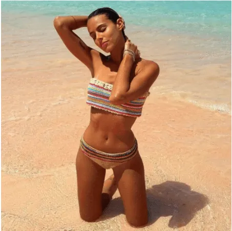 Rainbow Crochet Bikini Bandeau Top