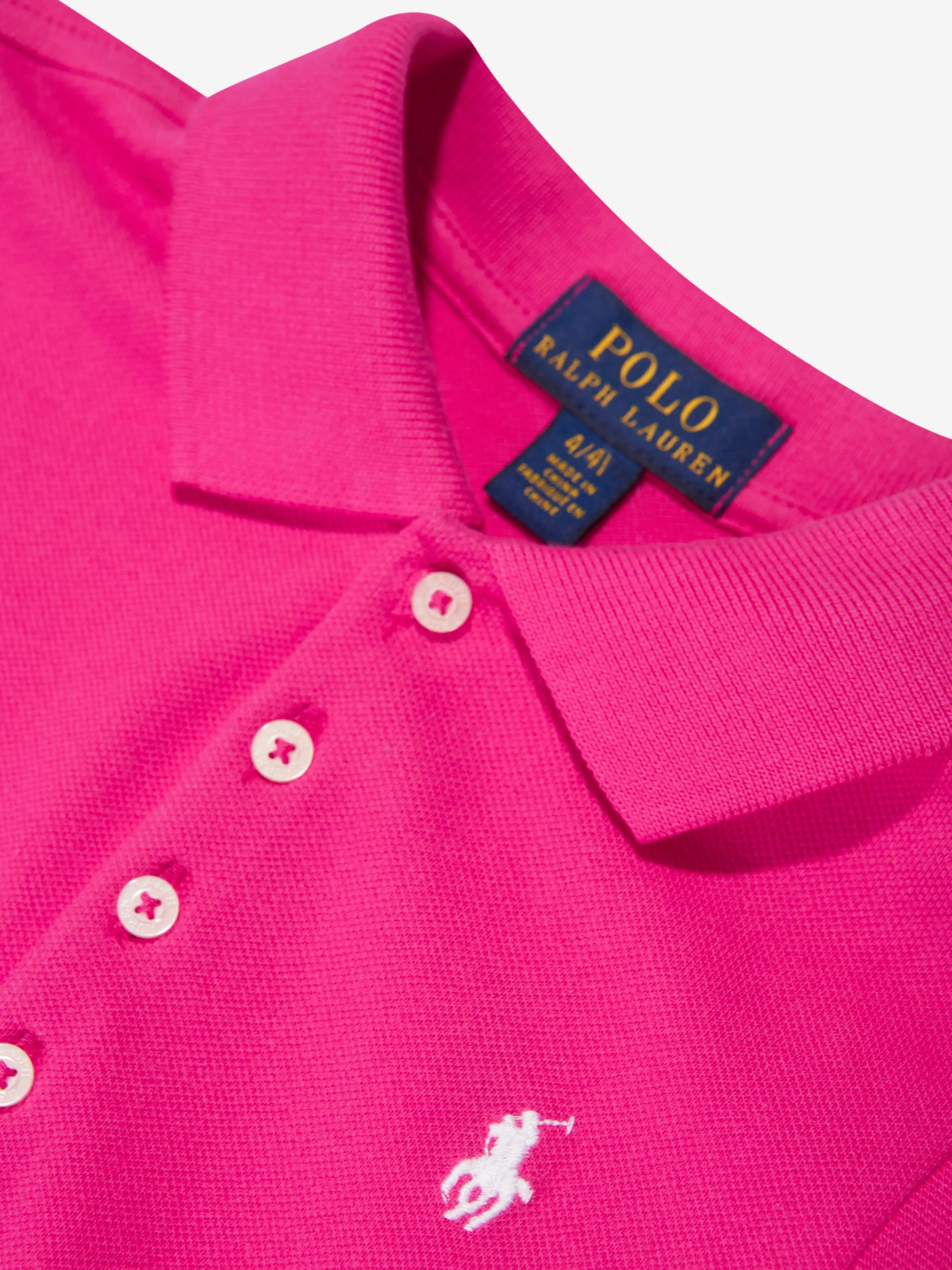 Ralph Lauren Girls Polo Dress in Pink