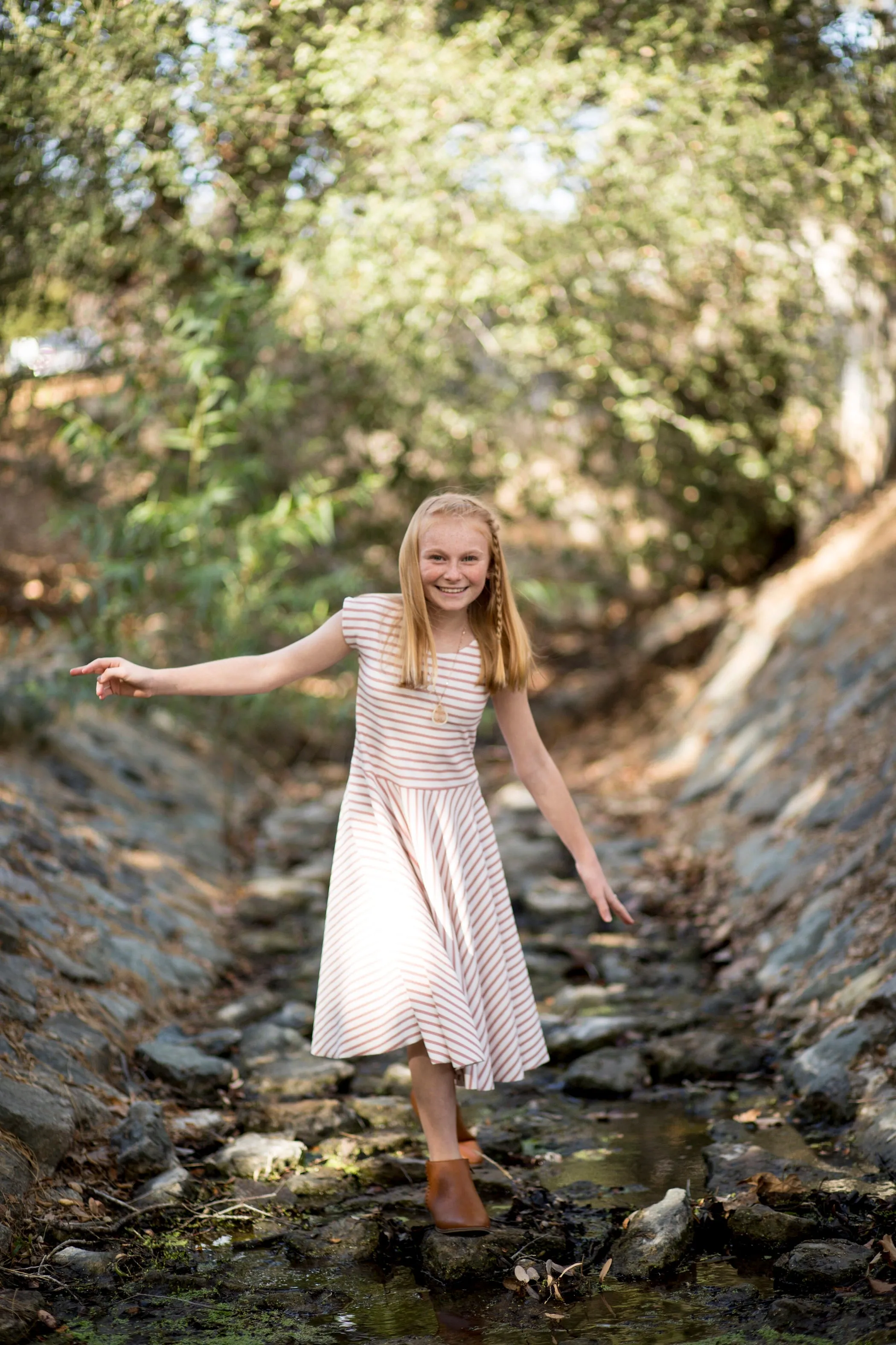 Reese Twirl  Blush Stripe