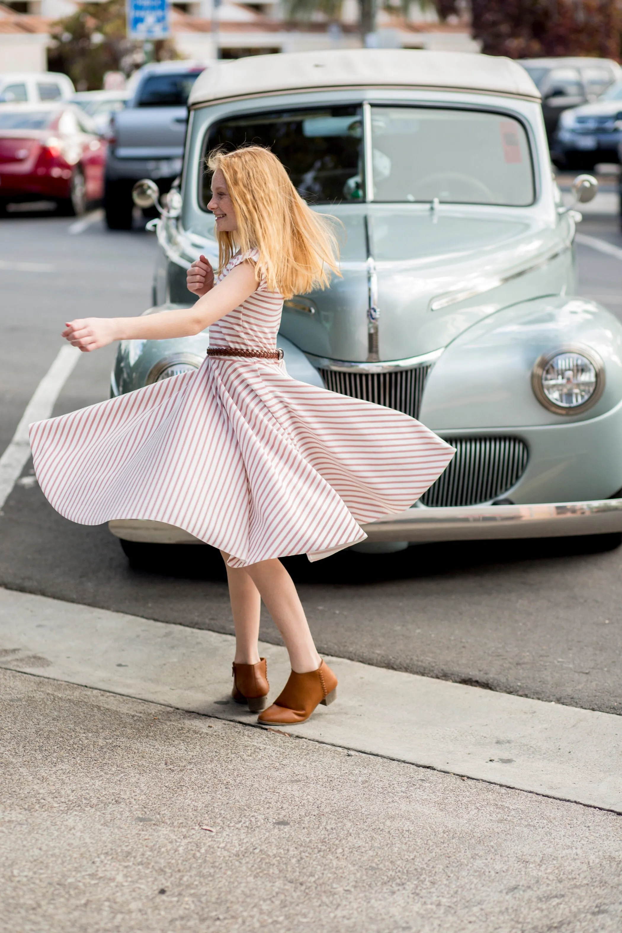 Reese Twirl  Blush Stripe