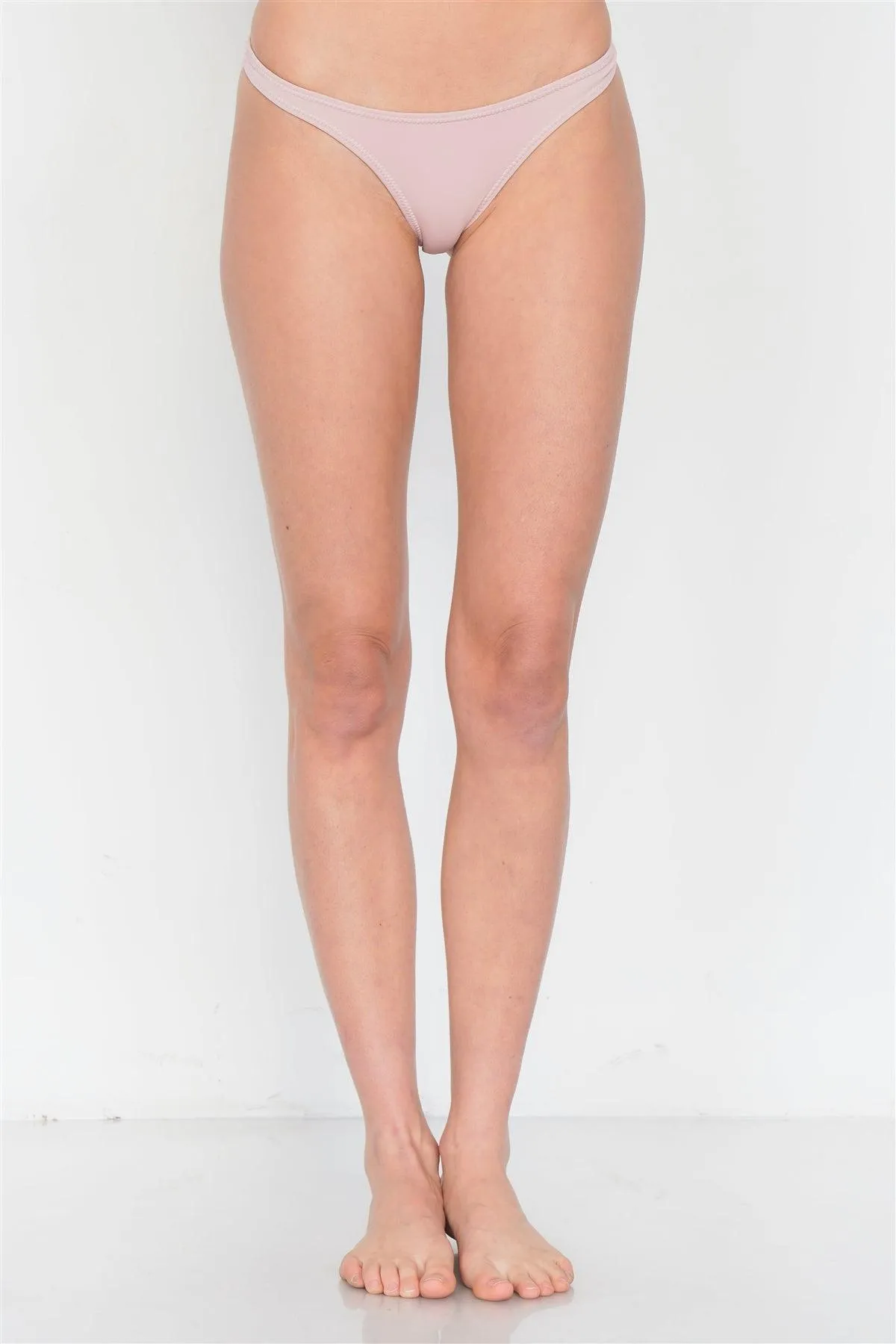 Rose Lace-Up Bandeau High-Waist Cheeky Bikini Swimsuit Set /3-2-1