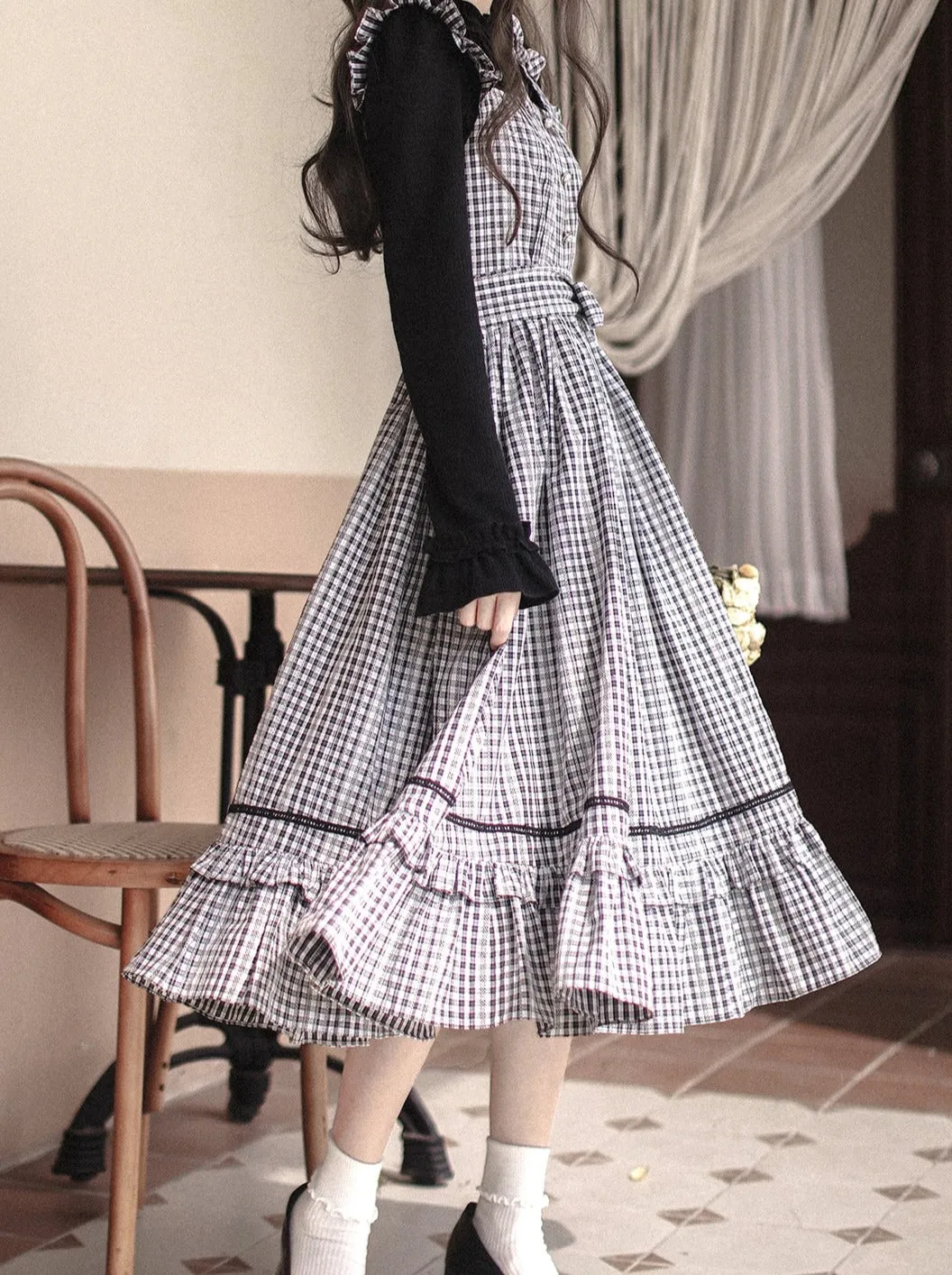 Ruffle Ruffle Skirt Suspender   Top Check