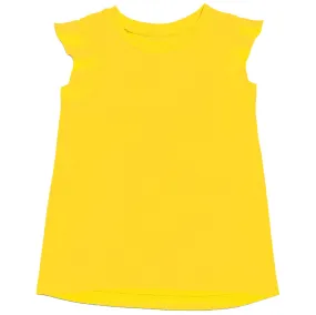 Ruffle Shirt in Solid Yellow