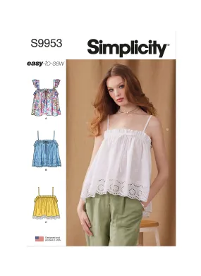 Simplicity Pattern 9953 Misses' Tops