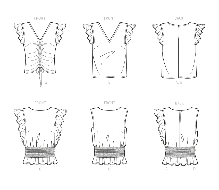 Simplicity Pattern SS9605 Misses' Tops