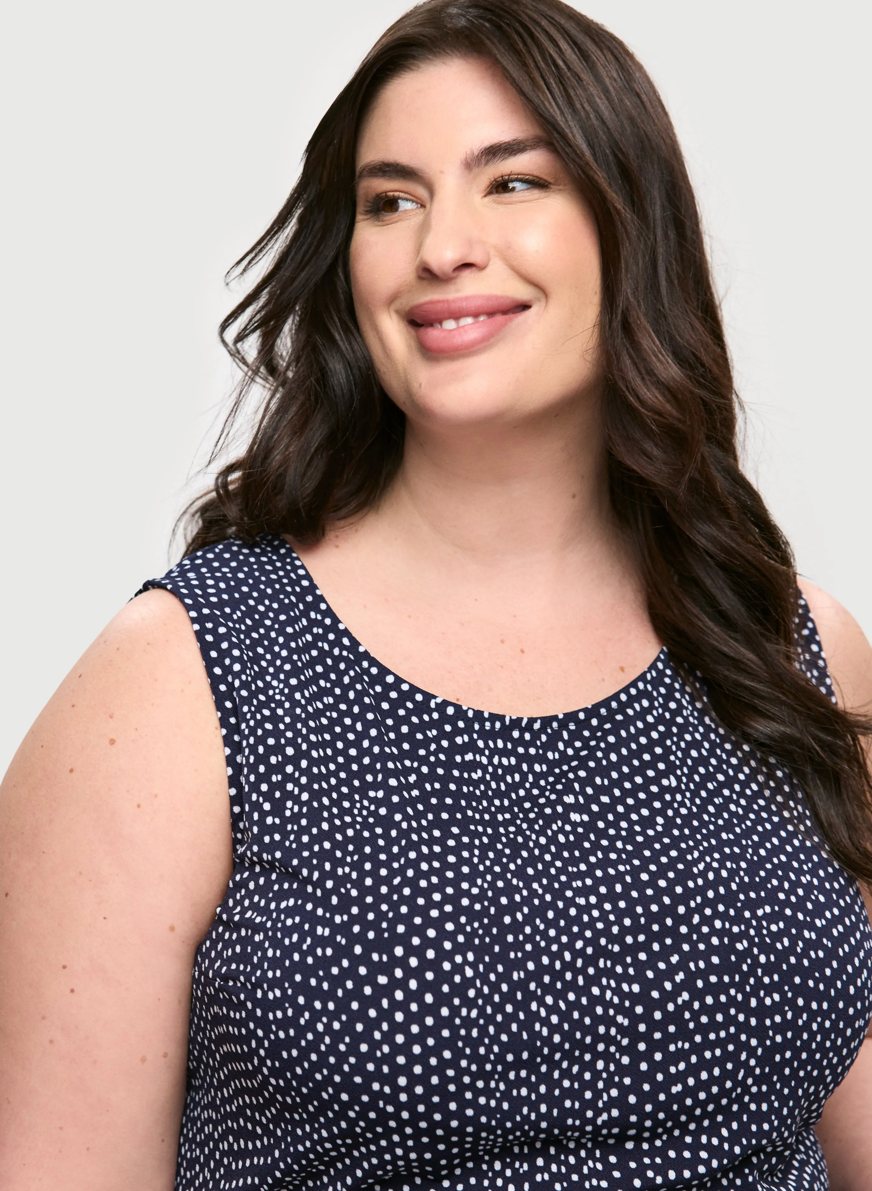 Sleeveless Polka Dot Top