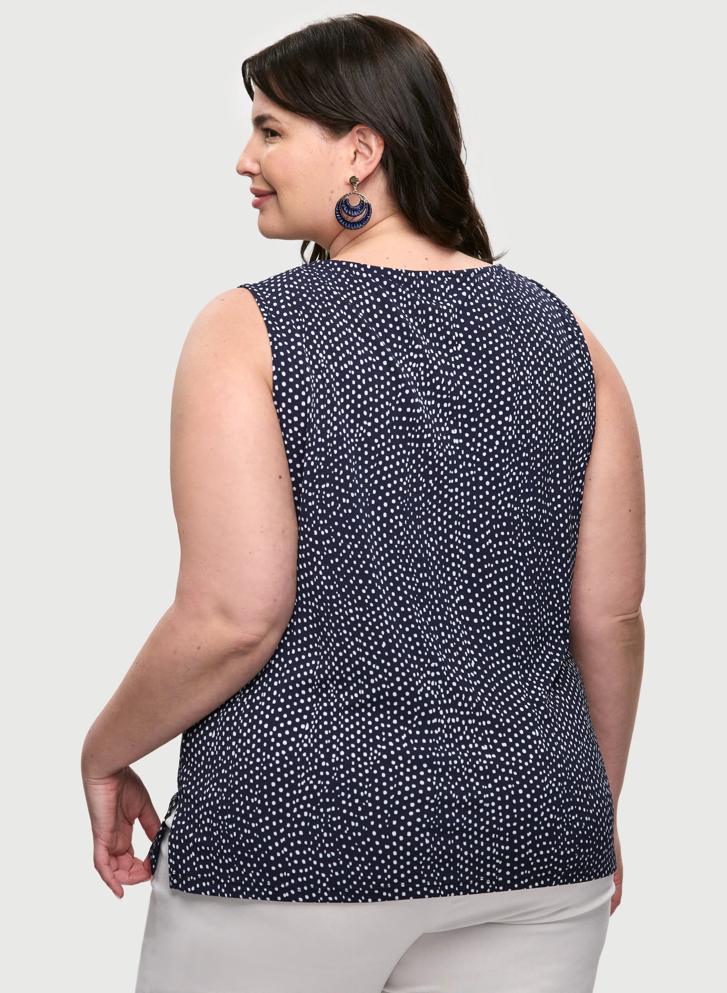 Sleeveless Polka Dot Top